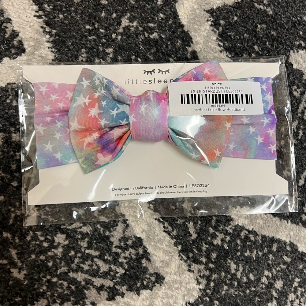 Little Sleepies stardust luxe bow